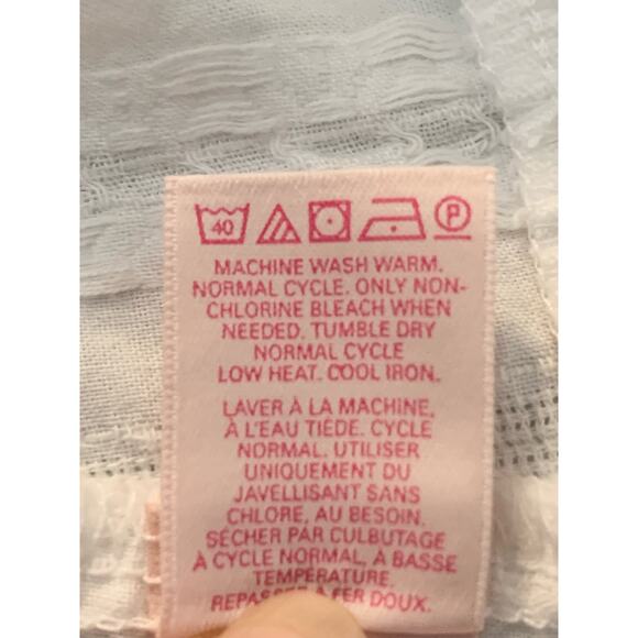 Victorias Secret Womens Top White Sz Large Delicate Tank Style 5” Bottom Ruffle - Picture 6 of 10